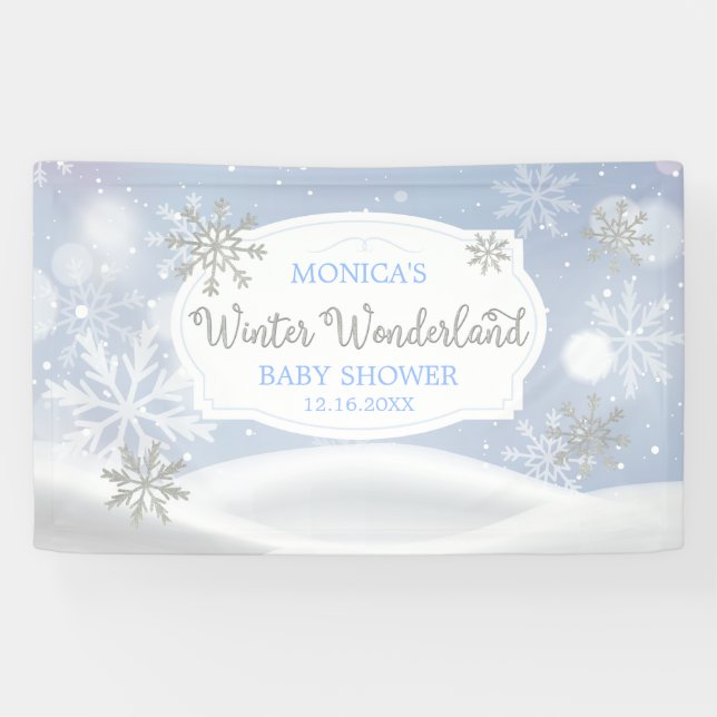Lona Winter Wonderland Snoweflakes backdrop (Horizontal)