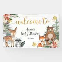 Winter Woodland Navidades Floral Baby Shower