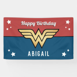 Lona Wonder Woman Golden Logo | Happy Birthday