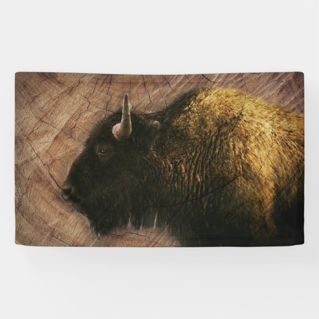 Lona Wood Bison Buffalo (Horizontal)