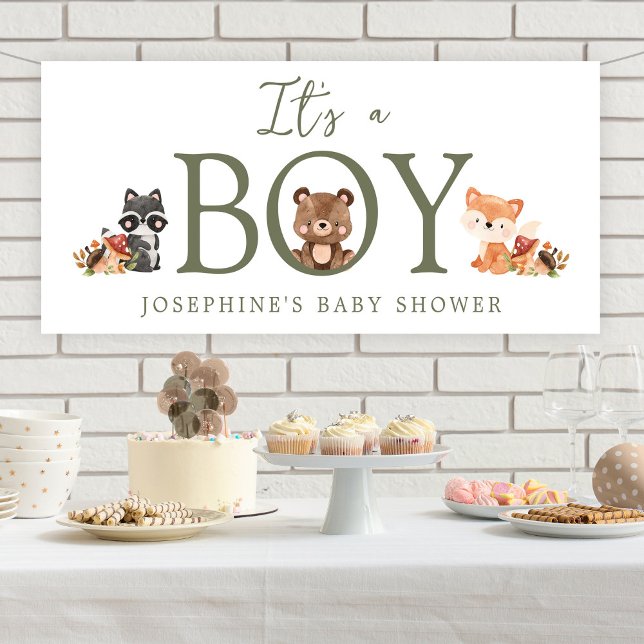 Lona Woodland Animals Baby Shower (Subido por el creador)