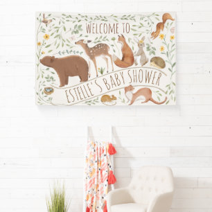 Lona Woodland Animals Forest Friends Baby Shower