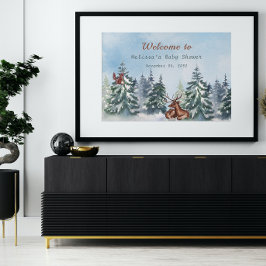 Lona Woodland Animals Landscape Adventure Baby Shower