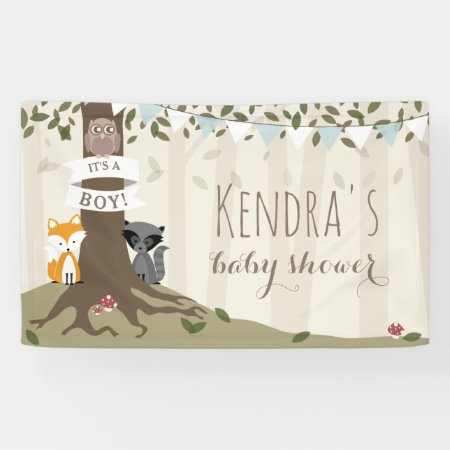 Lona Woodland Creations Boy Baby Shower (Horizontal)