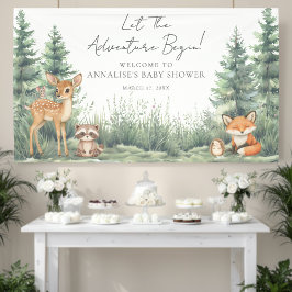 Lona Woodland Forest Animals Adventure Baby Shower