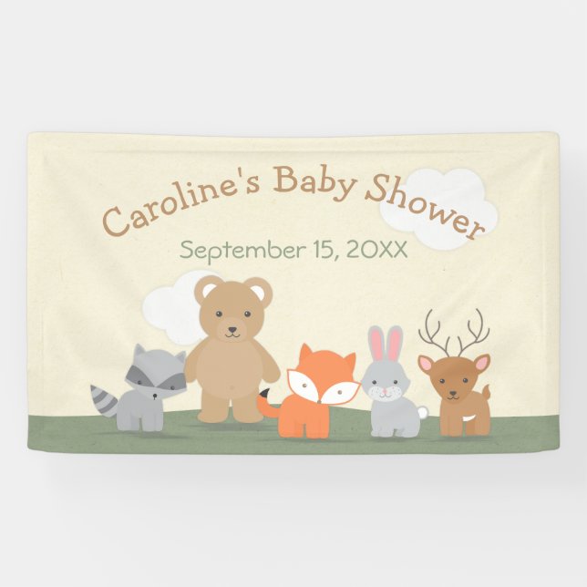 Lona Woodland Forest Animals Baby Shower (Horizontal)