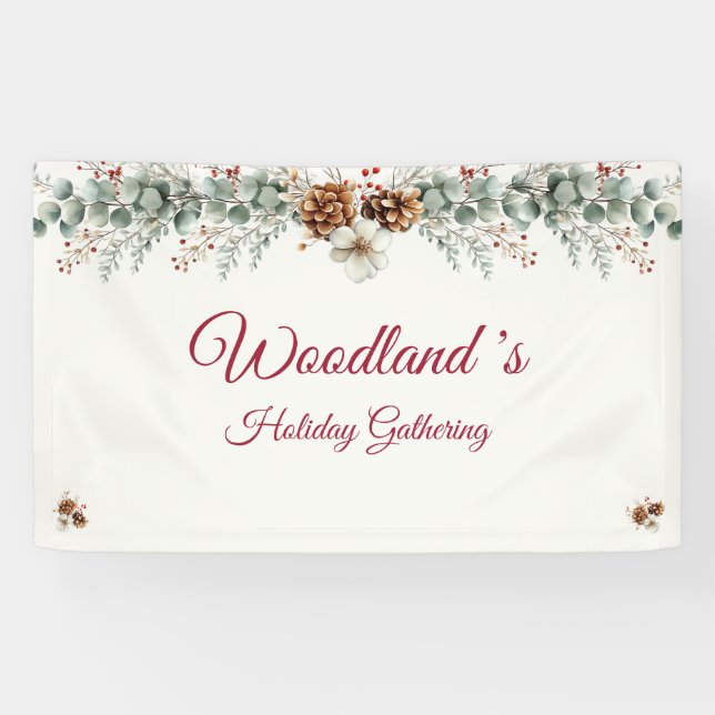 Lona Woodland's Customizable Christmas Banner (Horizontal)