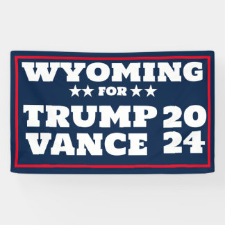 Lona Wyoming por cartel de Trump Vance 2024