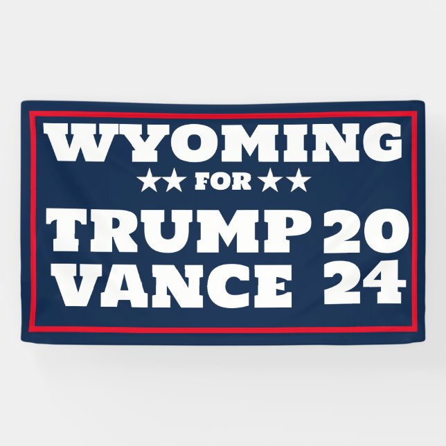 Lona Wyoming por cartel de Trump Vance 2024 (Horizontal)