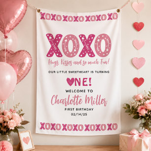 Lona XOXO Abrazos y besos El día de San Valentín Primer