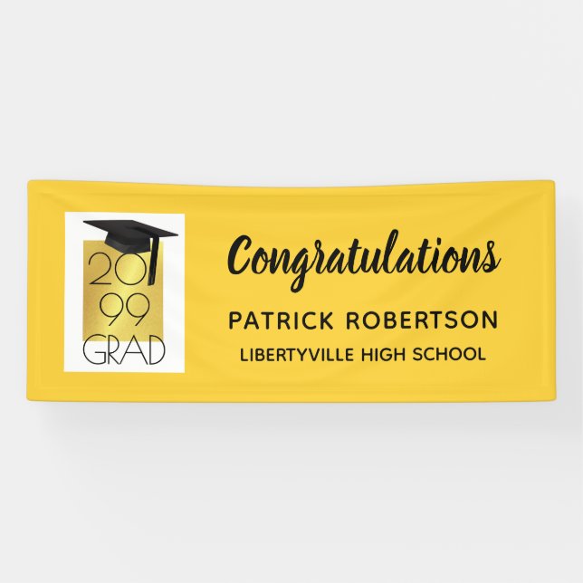 Lona Yellow Gold Black GRAD | Color personalizado | Gra (Horizontal)