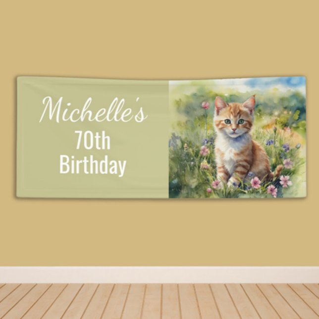 Lona Yellow Orange Tabby Kitten Cat  70th Birthday (Subido por el creador)