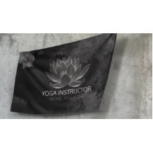 YOGA Meditación Reiki Instructor Black White Lotus