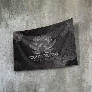 Lona YOGA Meditación Reiki Instructor Black White Lotus