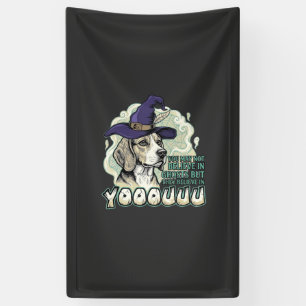 Lona Yooouuu Fantasmas Perro Beagle Sombrero De Bruja M