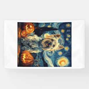 Lona Yorkshire terrier Yorkie Perro de van gogh noche e