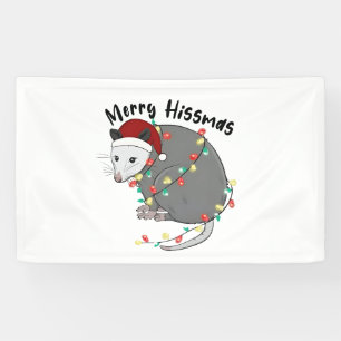 Lona Zarigüeya Come Luces de Navidad Basura Feliz Hissm
