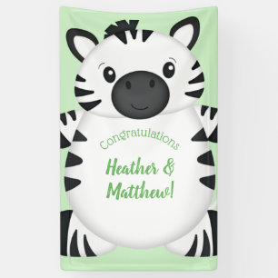 Lona Zebra Baby Shower Green