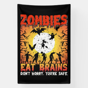 Lona Zombies comen cerebros