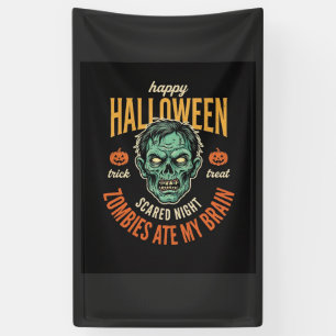 Lona Zombies de Halloween se comieron mi cerebro