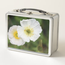Lonchera Flor de Amapola Blanca Primer Plano 