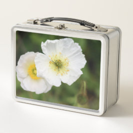 Lonchera Flor de Amapola Blanca Primer Plano 