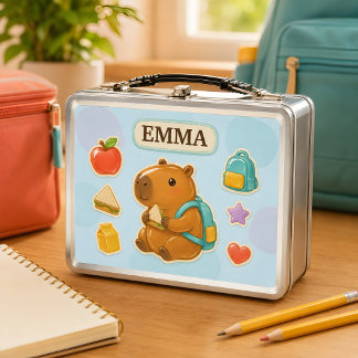 Lonchera metálica personalizada para niños con cap