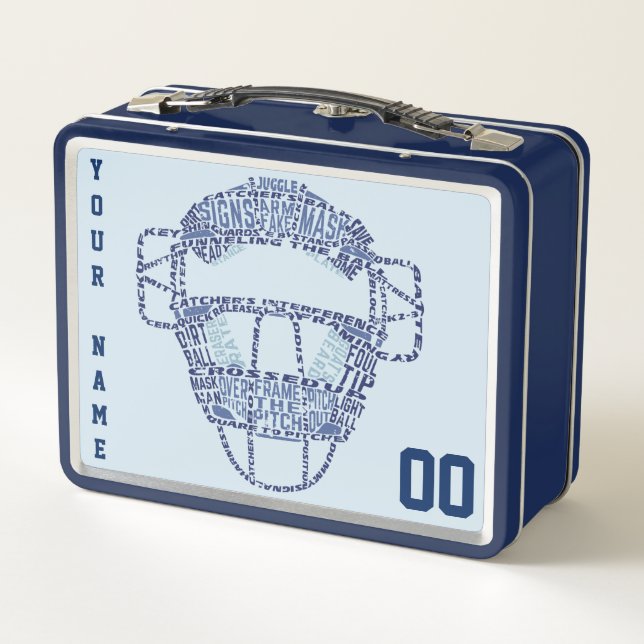 Lonchera personalizable de béisbol de softball (Reverso)