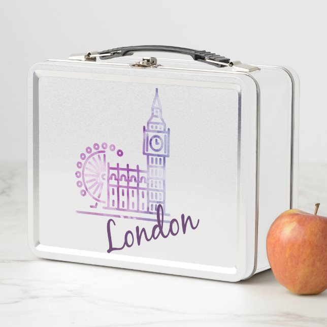 London Big Ben Lunch Box - Gran Bretaña Metalizado (In situ)