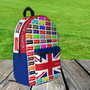 Londres, autobús, bolsa colorida para la escuela,