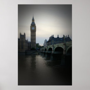 Londres - Big Ben - Támesis - Póster