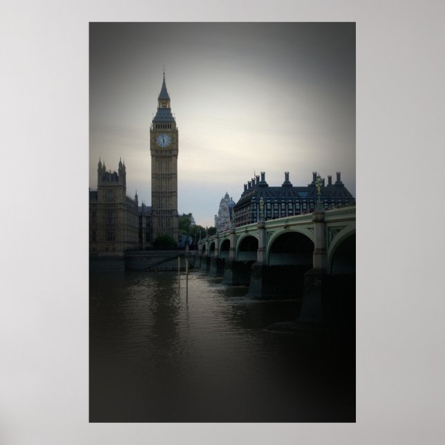Londres - Big Ben - Támesis - Póster (Frente)