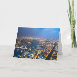 Londres en la noche - tarjeta de felicitación de