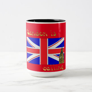 Londres está llamando la taza de la almohada