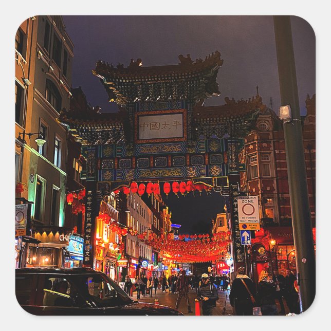 Londres, Inglaterra, Chinatown #1 Pegatinas (Anverso)