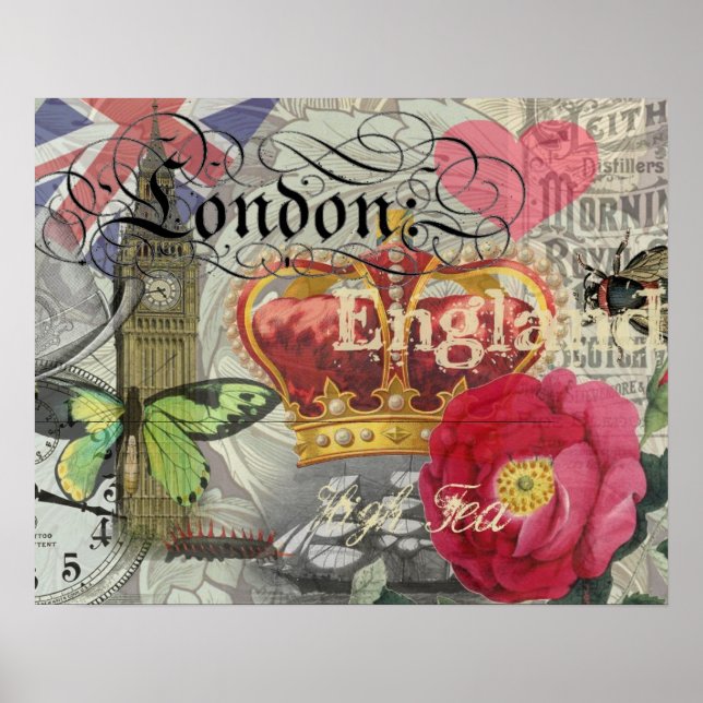 Londres Inglaterra Viaje Viaje Arte Viejo Europa (Frente)