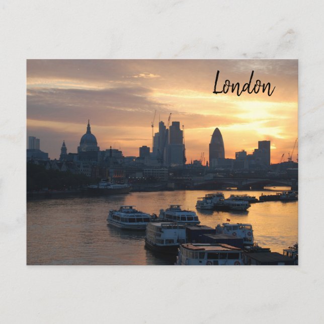 Londres - Postal Sunrise River Thames (Anverso)