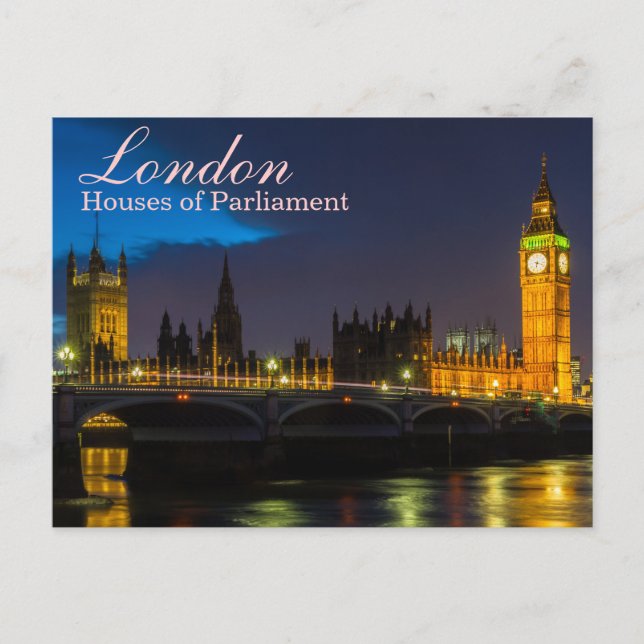 Londres - Postales de las cámaras del Parlamento (Anverso)