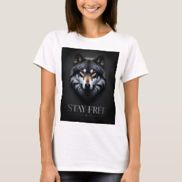 Lone Wolf Design - Mantente libre de camiseta