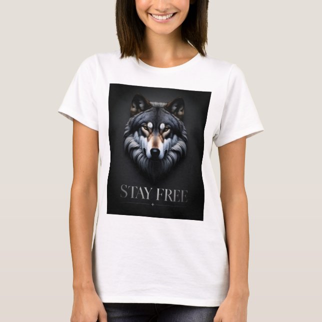 Lone Wolf Design - Mantente libre de camiseta (Anverso)