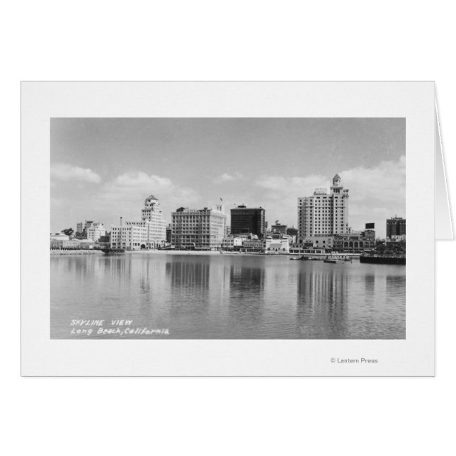 Long Beach, California City Skyline View (Anverso (Horizontal))
