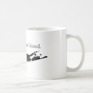 Long Island aumentado en una taza Nueva York de la