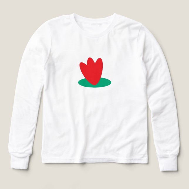  long sleeve T-Shirt with flower on a pond (Diseño frontal)
