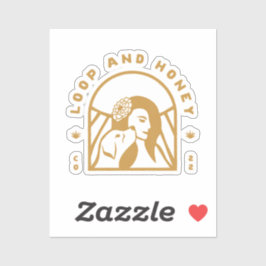 Loop y Honey representan el Pegatina del logo en a