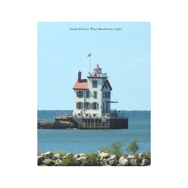 Lorain Harbour West Breakwater Light arte en la pa (Anverso)