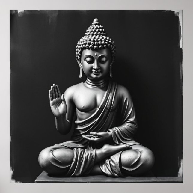 Lord Buddha - Retrato de arte del carbón (Frente)