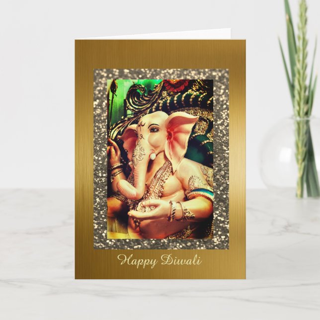 Lord Ganesha, tarjeta de felicitación doblada de 5 (Anverso)