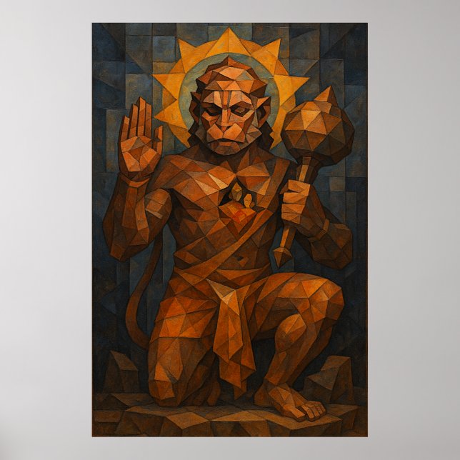 Lord Hanuman : Símbolo de arte de fuerza y devoció (Frente)