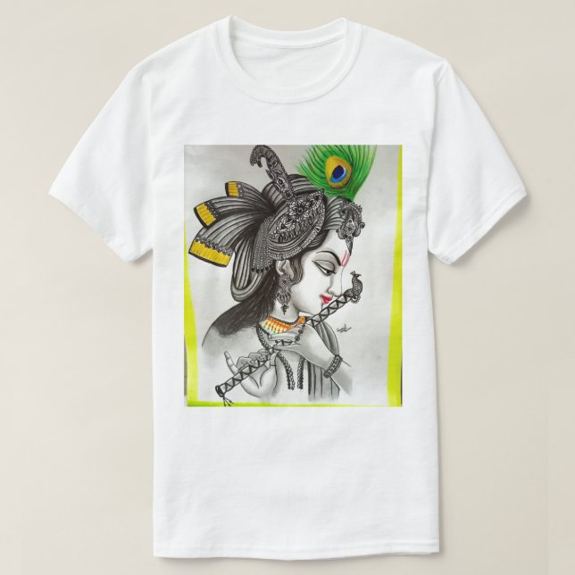 Lord Krishna diseñando camisetas para hombres (Diseño del anverso)