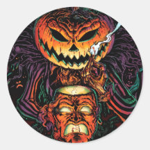 Lord O’ Lanterns Round Horror Pegatina - Halloween